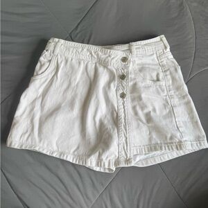 Zara White Denim Skort